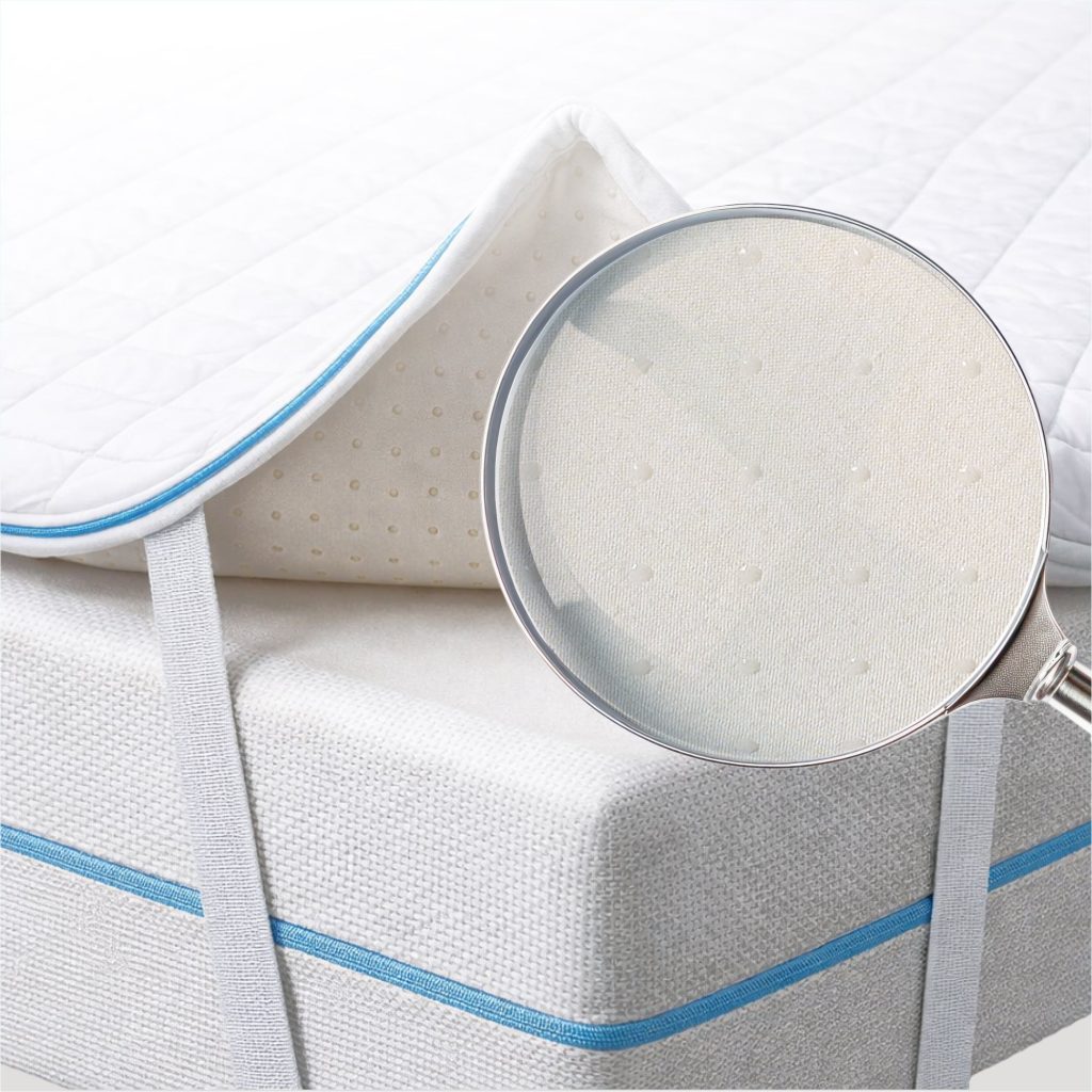 Dailydream Model M Topper – Nahaufnahme von Bezug und Materialstruktur