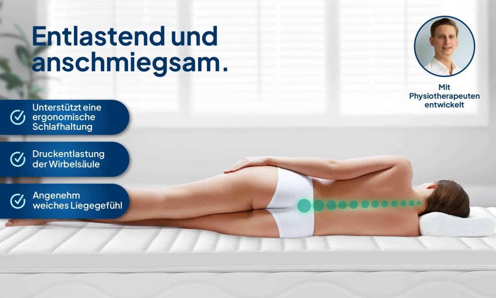AM Quality Premium Gelschaum-Topper auf einem Bett im Schlafzimmer
