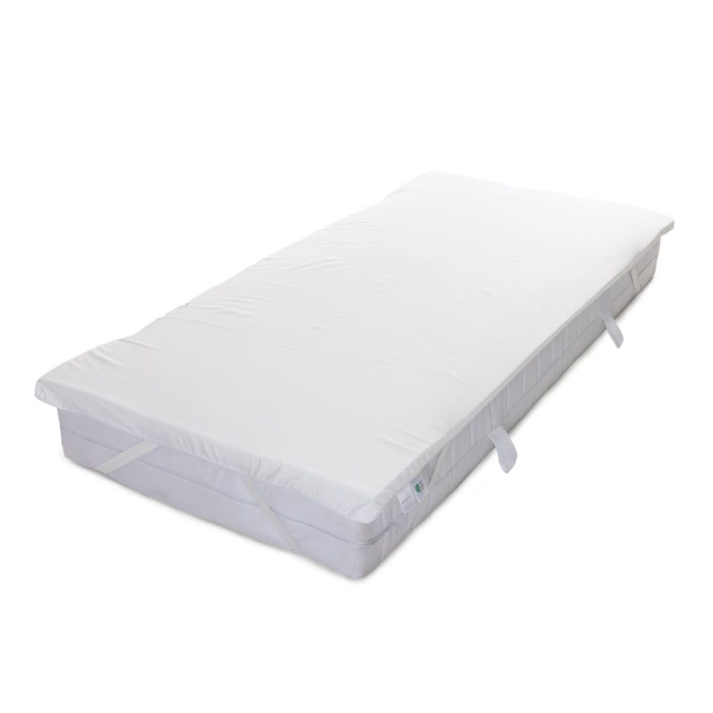 Goldwolke Topper – Höhe 8 cm Memory-Schaum inkl. Unterbett – Querschnitt mit den einzelnen Schaumschichten