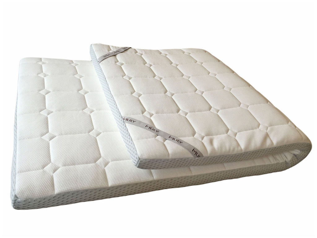 Ebitop Mlily Traum-Schlaf 7 cm Topper – Nahaufnahme von Bezug und Materialstruktur