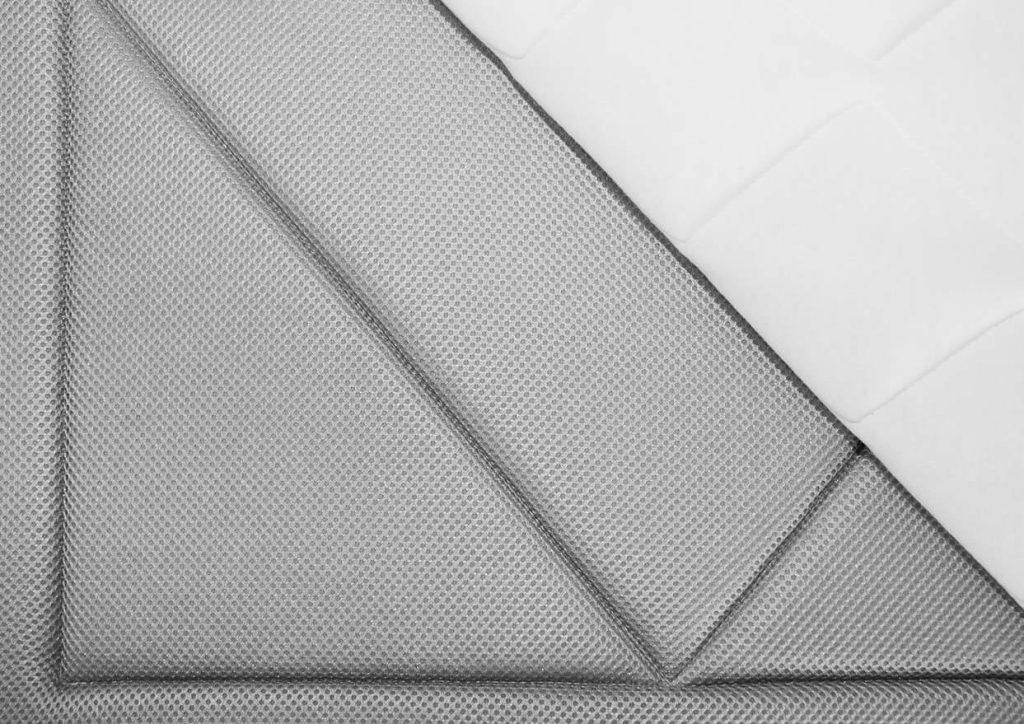 Bellvita Premium 3D-Topper – Nahaufnahme von Bezug und Materialstruktur