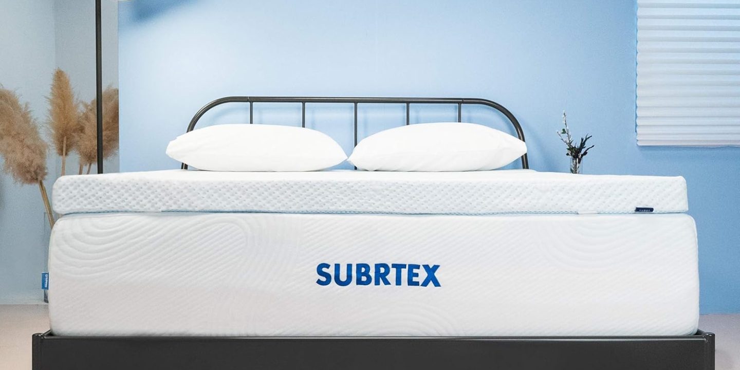 Subrtex Memory-Schaum Topper mit Bambus-Bezug