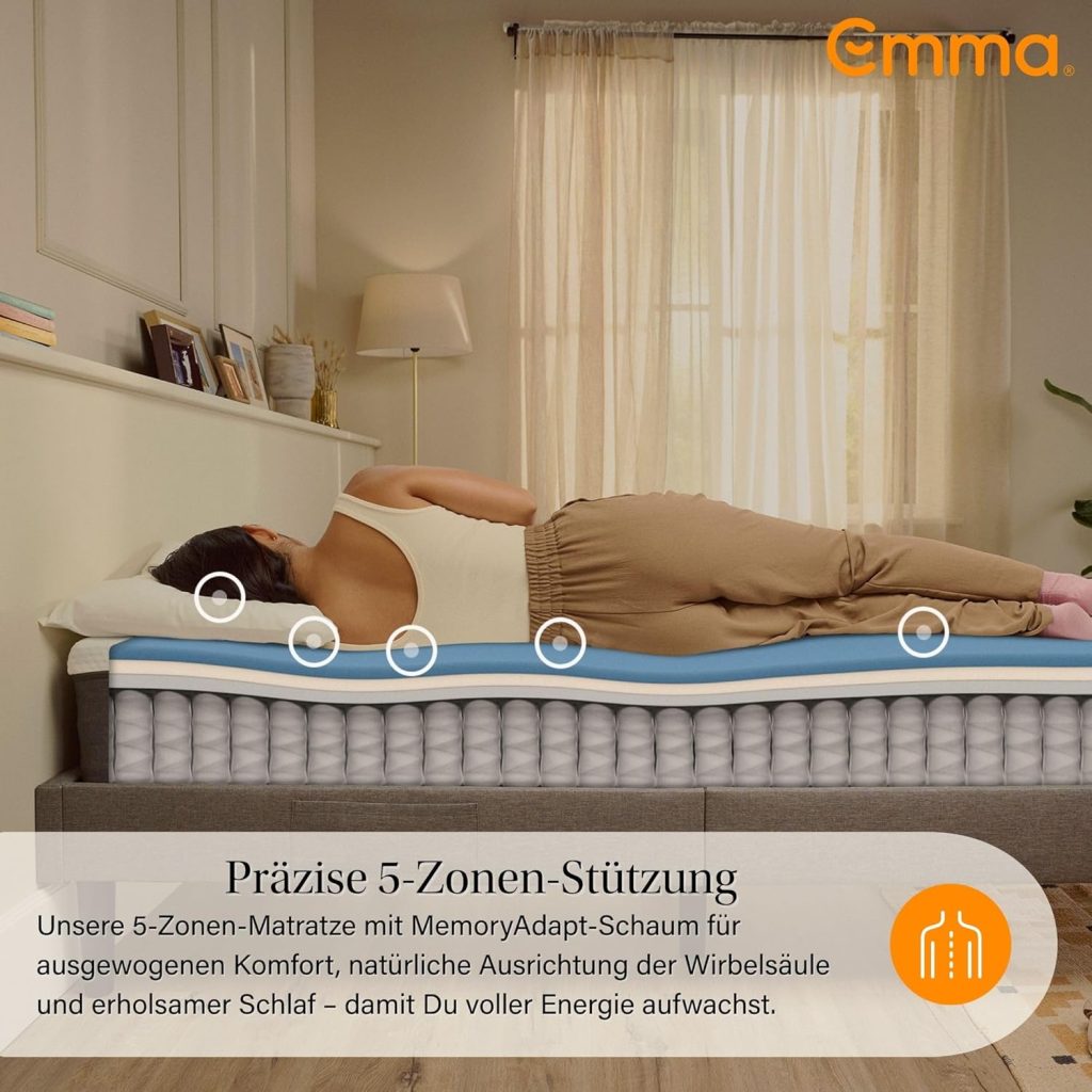 Emma Original Matratze – Nahaufnahme von Bezug und Materialstruktur