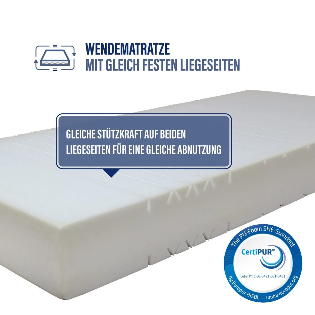 BeCo Marissa (H3) Matratze – Nahaufnahme von Bezug und Materialstruktur