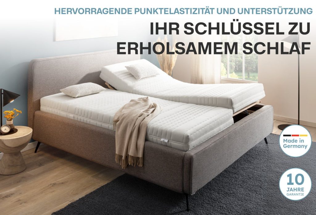 Ravensberger Matratzen Komfort-SAN (H3) Matratze – Querschnitt mit den einzelnen Schaumschichten