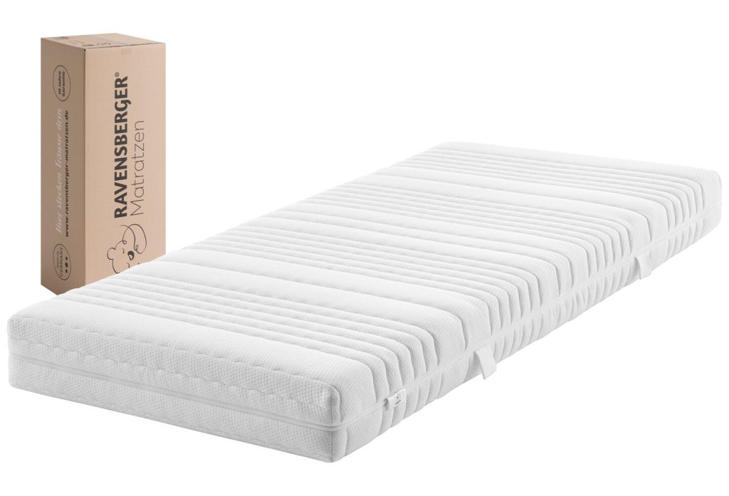 Ravensberger Matratzen Komfort-SAN (H3) Matratze – Nahaufnahme von Bezug und Materialstruktur