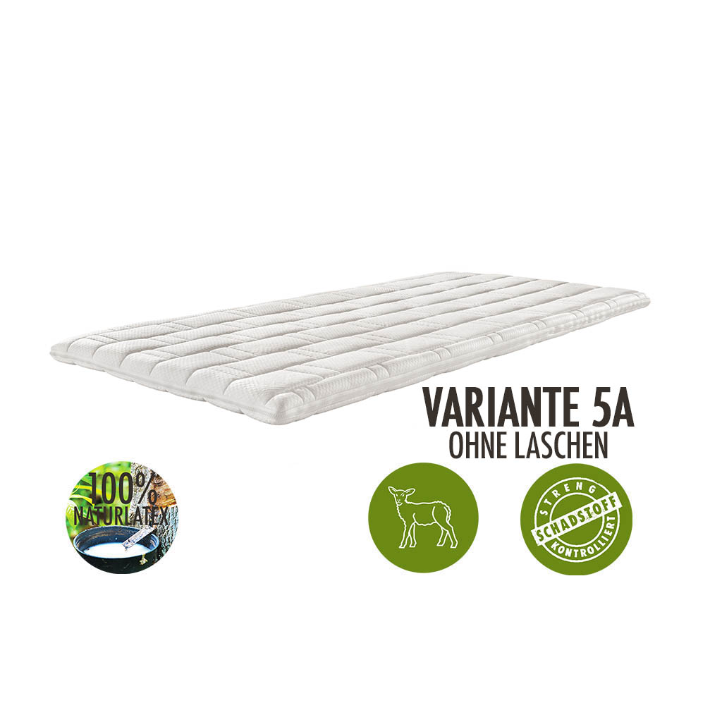 dormiente Outside Komfort Naturlatex Topper – Nahaufnahme von Bezug und Materialstruktur