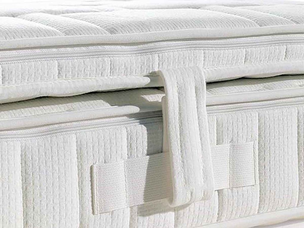 dormiente Outside Komfort Naturlatex Topper – Querschnitt mit den einzelnen Schaumschichten