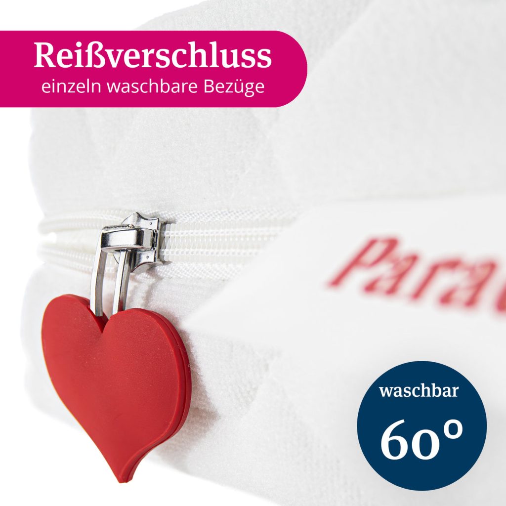 Paradies Jugendmatratze Antonia – Nahaufnahme des Reißverschlusses
