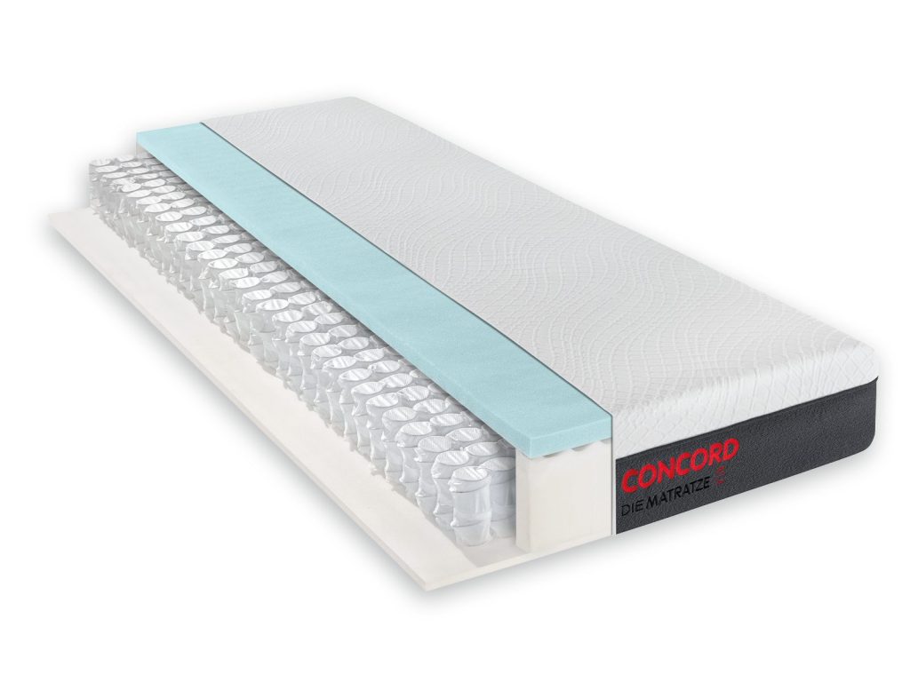CONCORD DIE MATRATZE Smart Taschenfederkern – Querschnitt mit Taschenfederkern und Schaumschichten