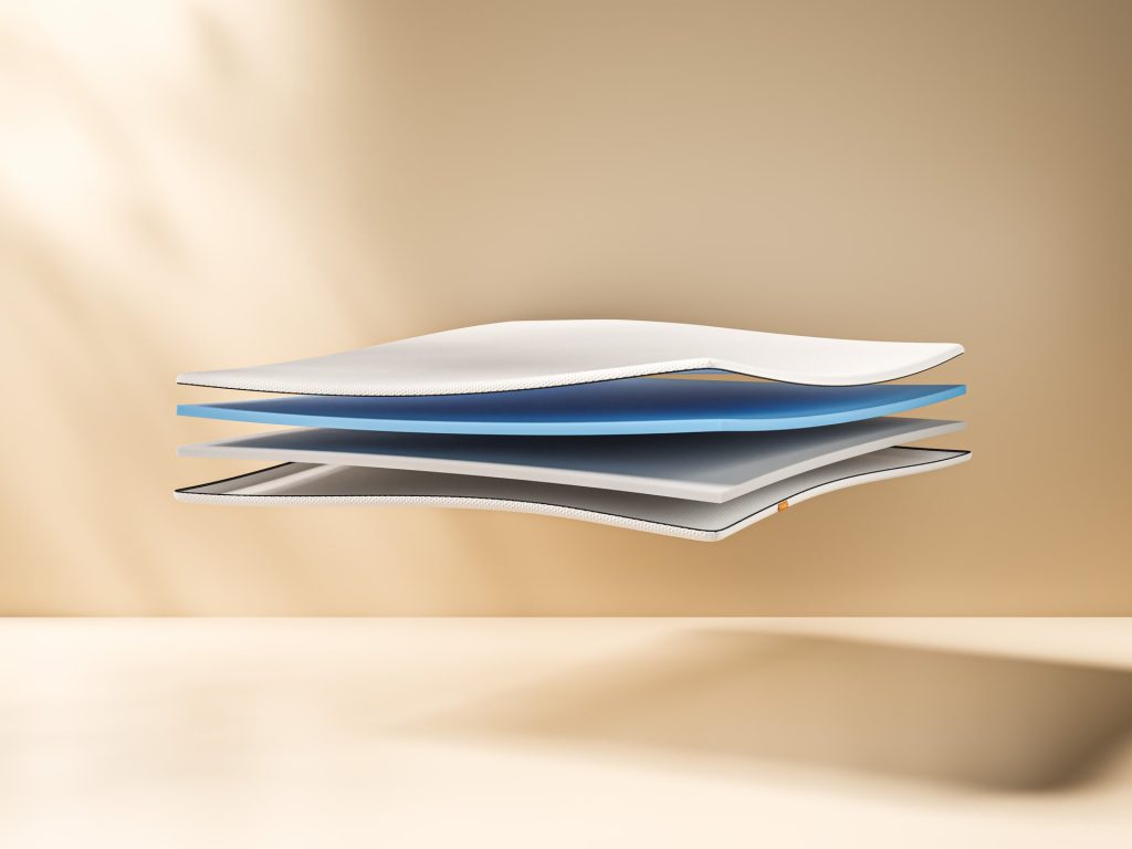 Emma Original Topper – Querschnitt der Schaumschichten