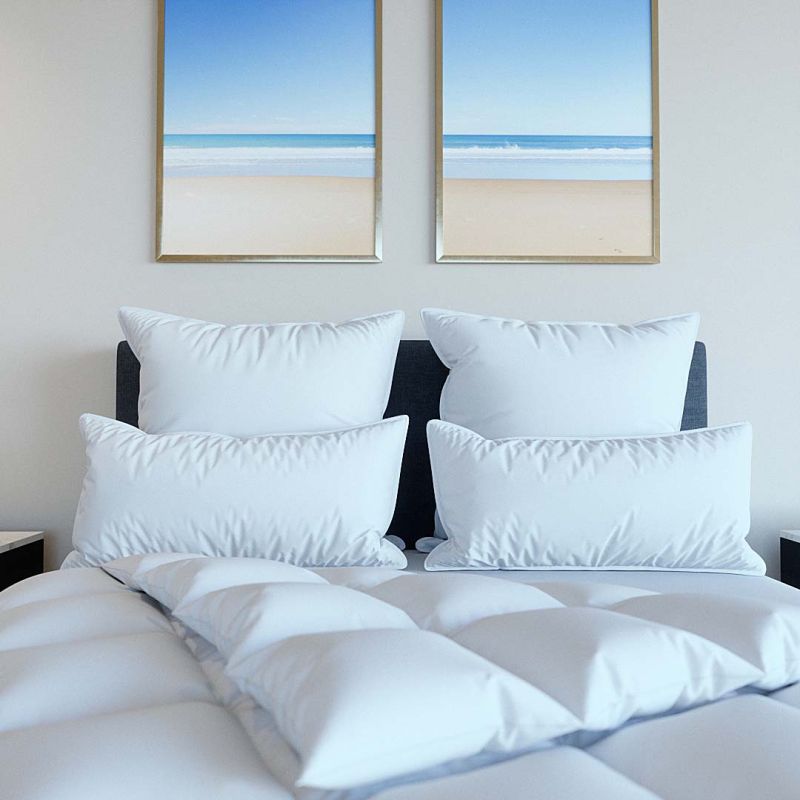 Hanse Select 3-Kammer Kissen auf einem Bett im Schlafzimmer