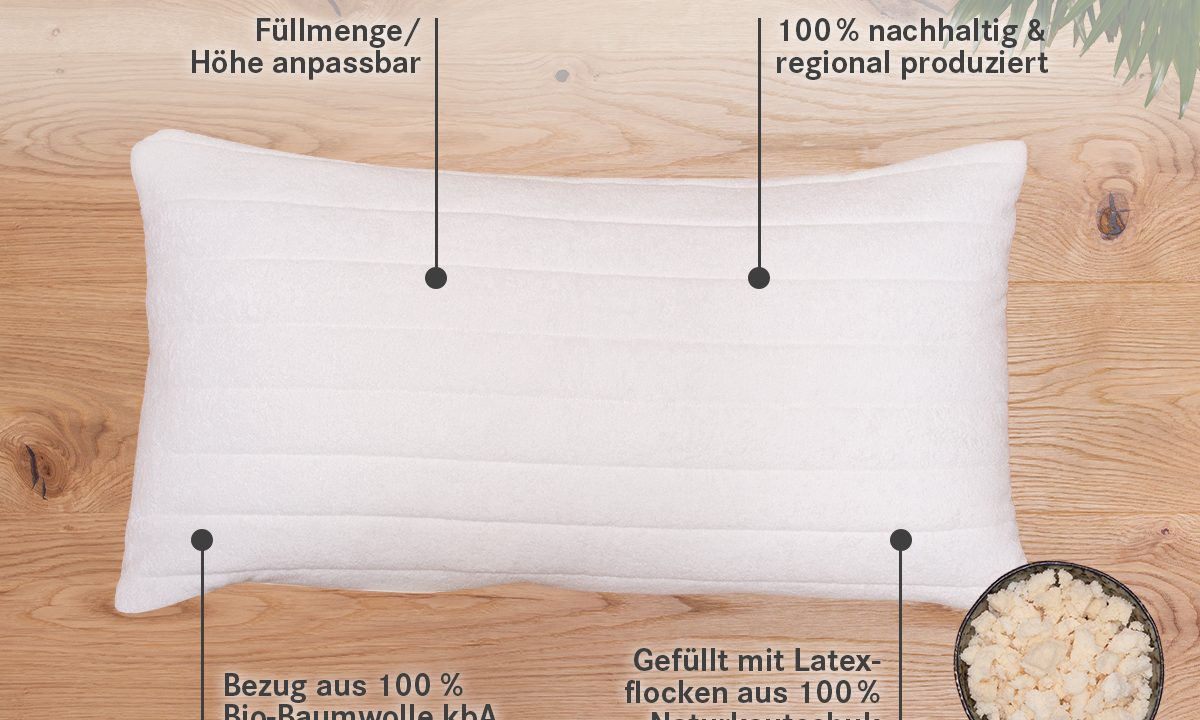 allnatura Latexflocken-Kopfkissen Hevea