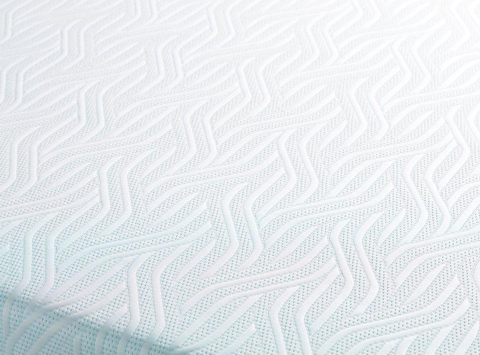 TEMPUR PRO Air Matratze - Nahaufnahme des Bezugsstoffs