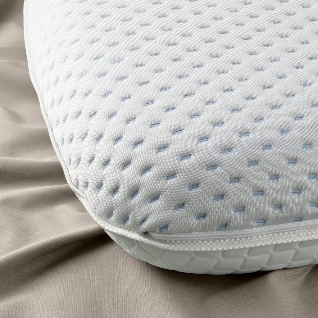 IKEA RAMSLÖKSMAL Kissen – blaue Oberseite des ergonomischen Kissens