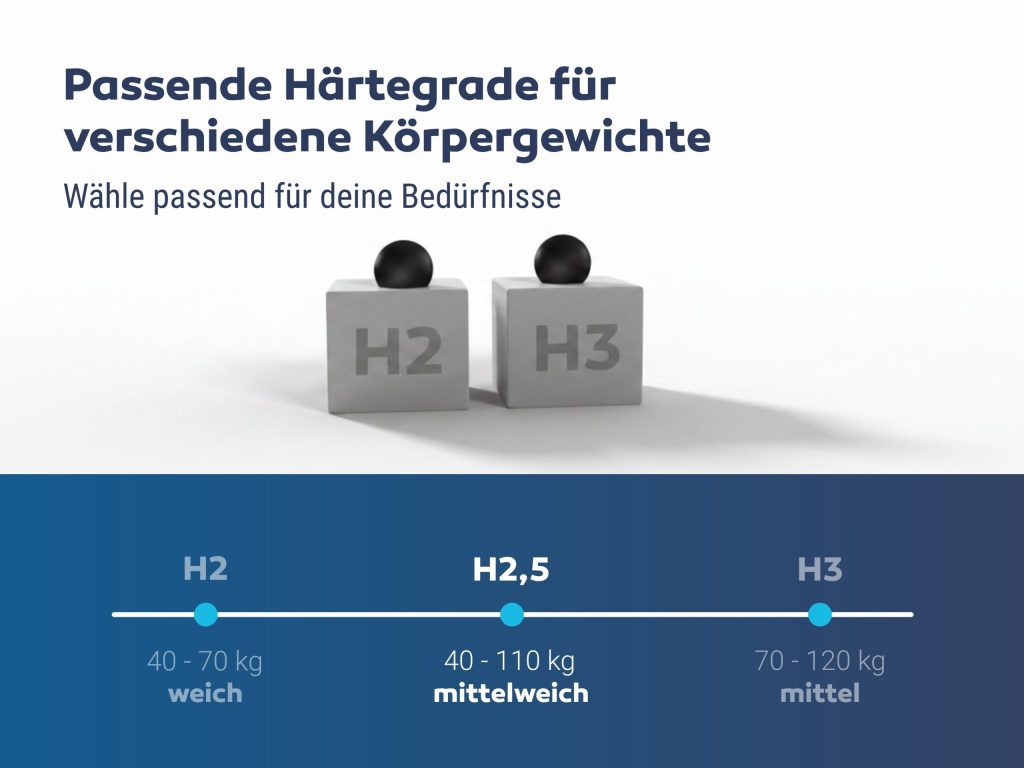 Betten-ABC Dream Spezial – Härtegrad H2,5 für 40 bis 110 kg Körpergewicht