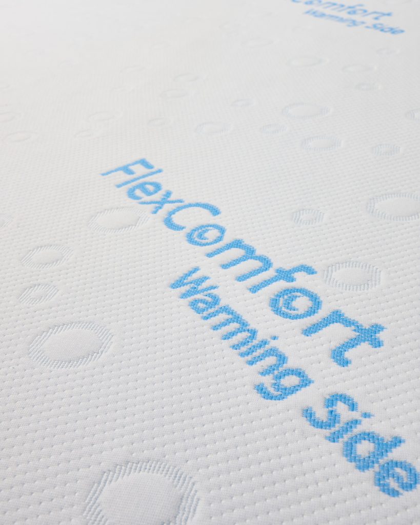 Sanidorm FlexComfort 7-Zonen Topper – Nahaufnahme des Bezugsstoffs