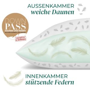 Knerst 3-Kammer Daunenkissen