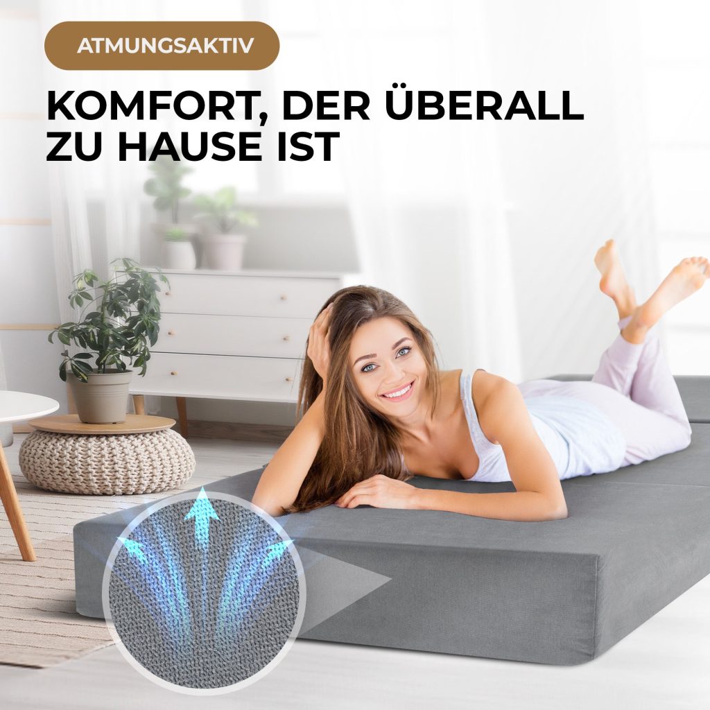 Herlag Klappmatratze Gästebett Visco im Schlafzimmer