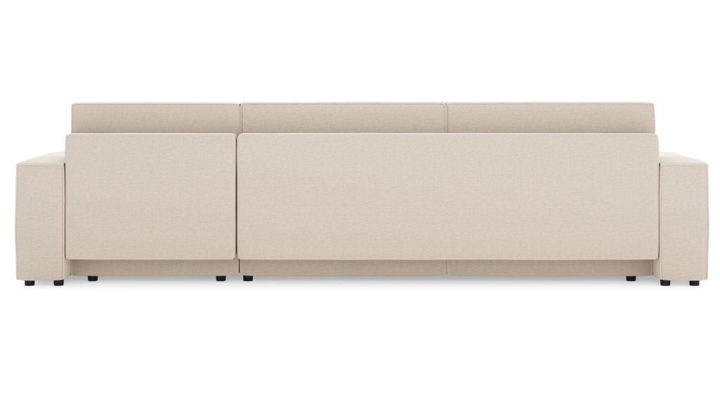 Rückansicht des Bruno LOUNGE Ecksofas in Beige