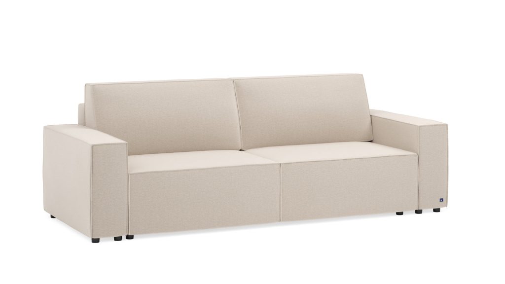 Bruno LOUNGE Schlafsofa in Beige, Ansicht von schräg vorn