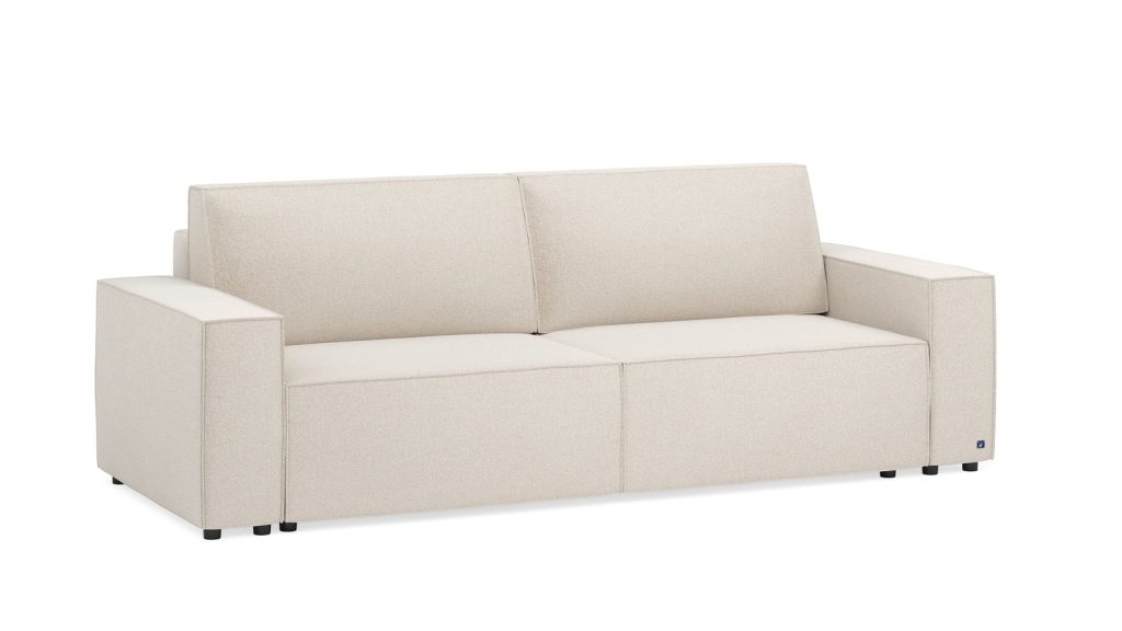 Bruno LOUNGE Schlafsofa in Glory Soft Beige, Ansicht von schräg vorn