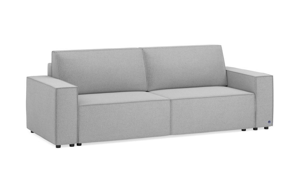 Bruno LOUNGE Schlafsofa in Glory Silver Grey, Ansicht von schräg vorn