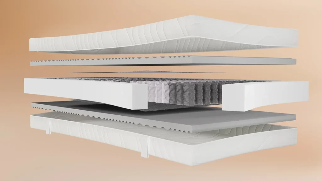 BeCo Maxima Plus – Schichtaufbau aus Komfortschaum, Filzplatte und Federkern
