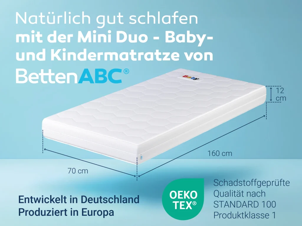 Betten-ABC Mini-Duo Kindermatratze in 70x160 cm