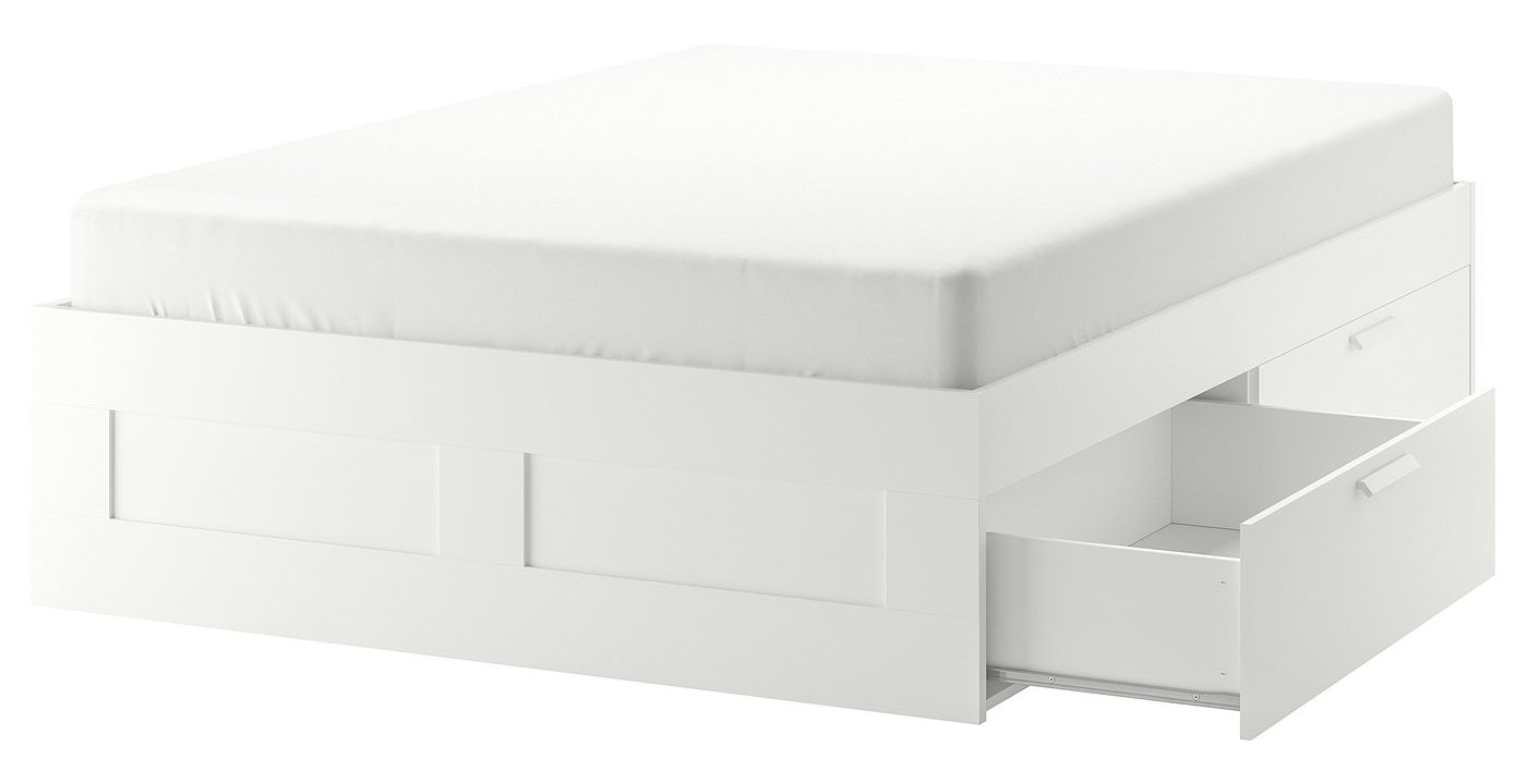 IKEA BRIMNES Bettgestell mit Schubladen