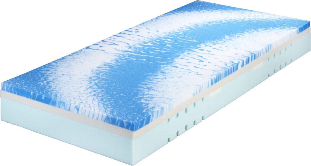 Kernaufbau der Erwin Müller WATERTEC Premium mit zwei WaterTec-Lagen über dem Kaltschaumkern