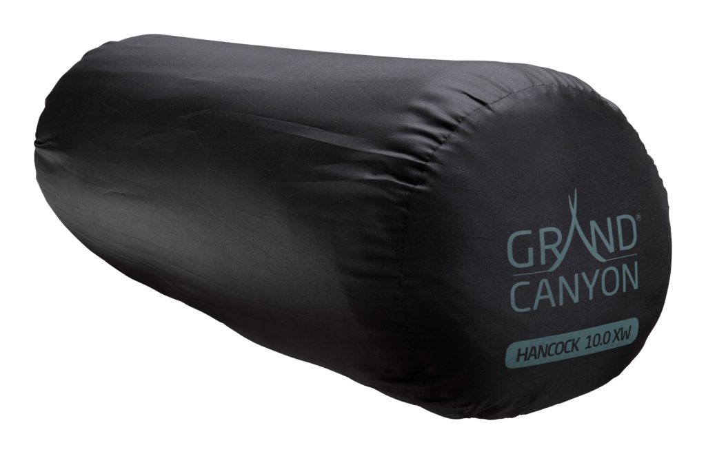 Grand Canyon Hancock 10.0 XW – zusammengerollt im schwarzen Packsack