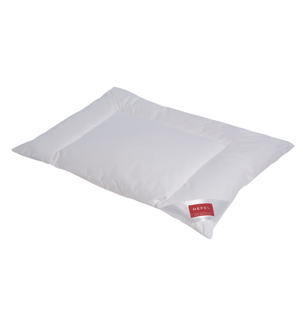 Hefel Bauchschläferkissen – flache Form mit U-Steppung von der Seite