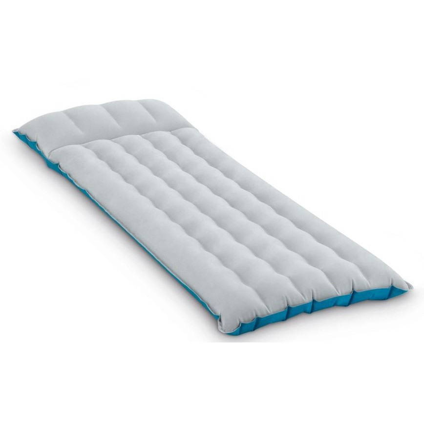 Intex Camping Mat – Seitenansicht mit integriertem Kopfteil und textiler Liegefläche