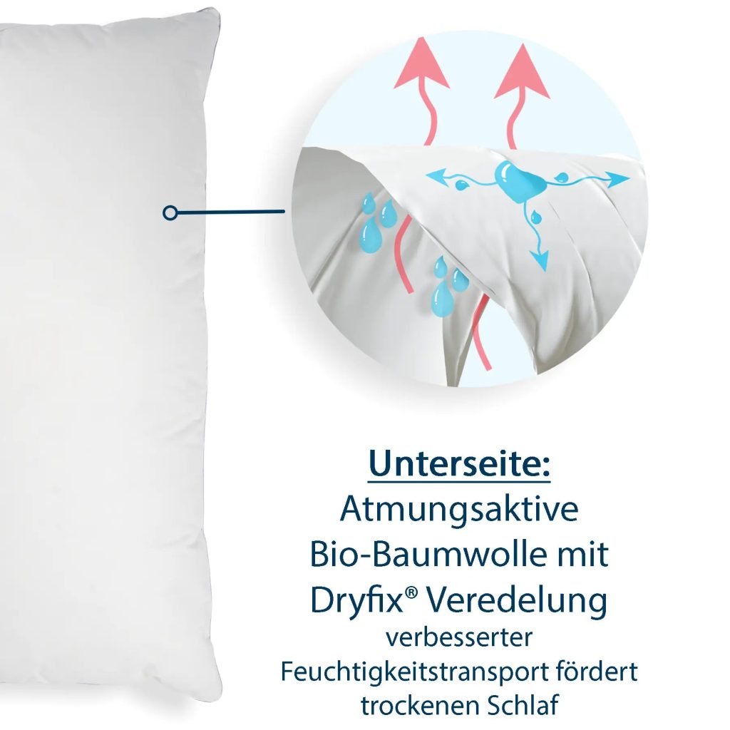 Paradies Softy Cool Dream – lüftende Baumwollseite in 80x80 cm