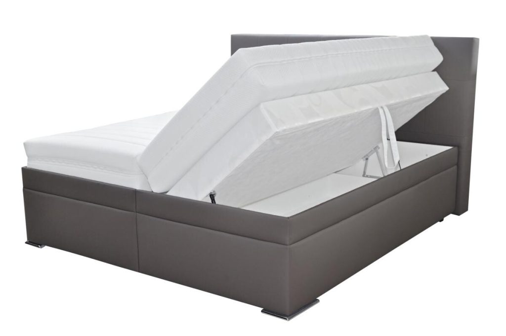 Poco Boxspringbett Samba mit hochgeklapptem Bettkasten