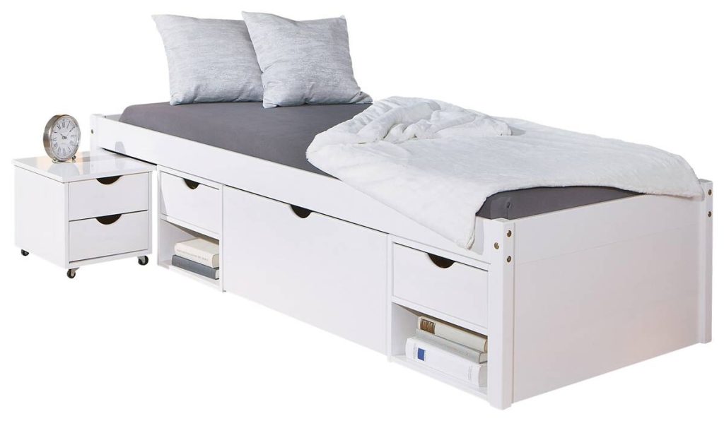 Poco Funktionsbett Till mit Bettwäsche und rollbarer Nachtkommode