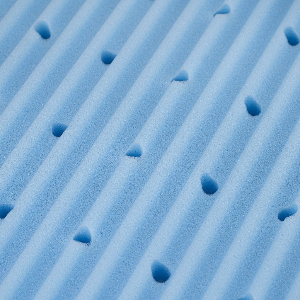 babybay Matratze MediTex Wave 3D, Nahaufnahme des Kerns mit Klimakanälen