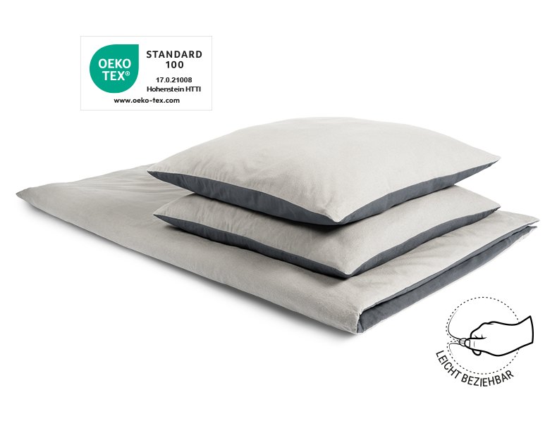 BODYGUARD Flanell-Bettwäsche mit Kissenbezügen und OEKO-TEX-Label