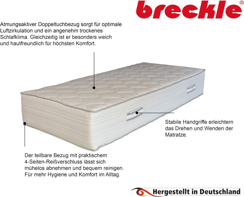 Breckle Double Comfort Matratze – beschrifteter teilbarer Bezug