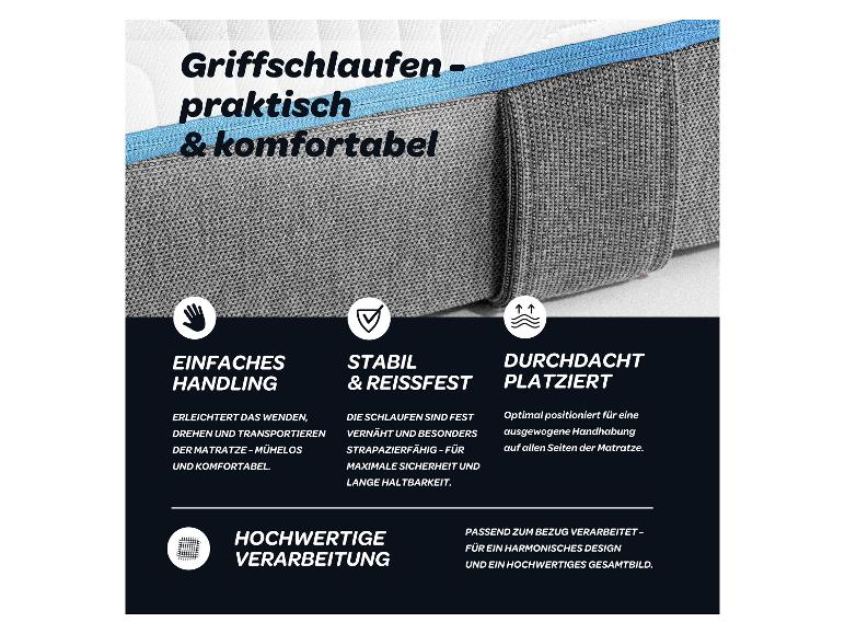 Griffschlaufen an der Seite der Dunlopillo Balance KS Matratze