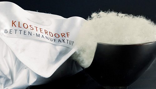 Klosterdorf Daunendecke exzellent – Entendaunen-Füllung in einer Schale