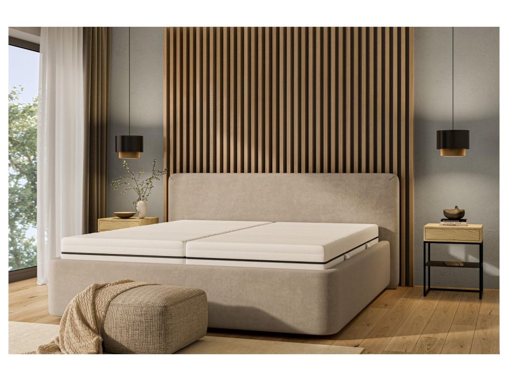 Lidl Livarno Royal Support auf einem Bett im Schlafzimmer