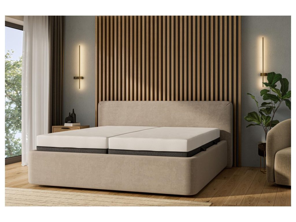 Lidl Livarno Royal Support Visco auf einem Bett im Schlafzimmer