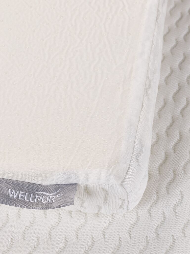 Wellpur FRYA Topper, Ecke mit WELLPUR-Etikett